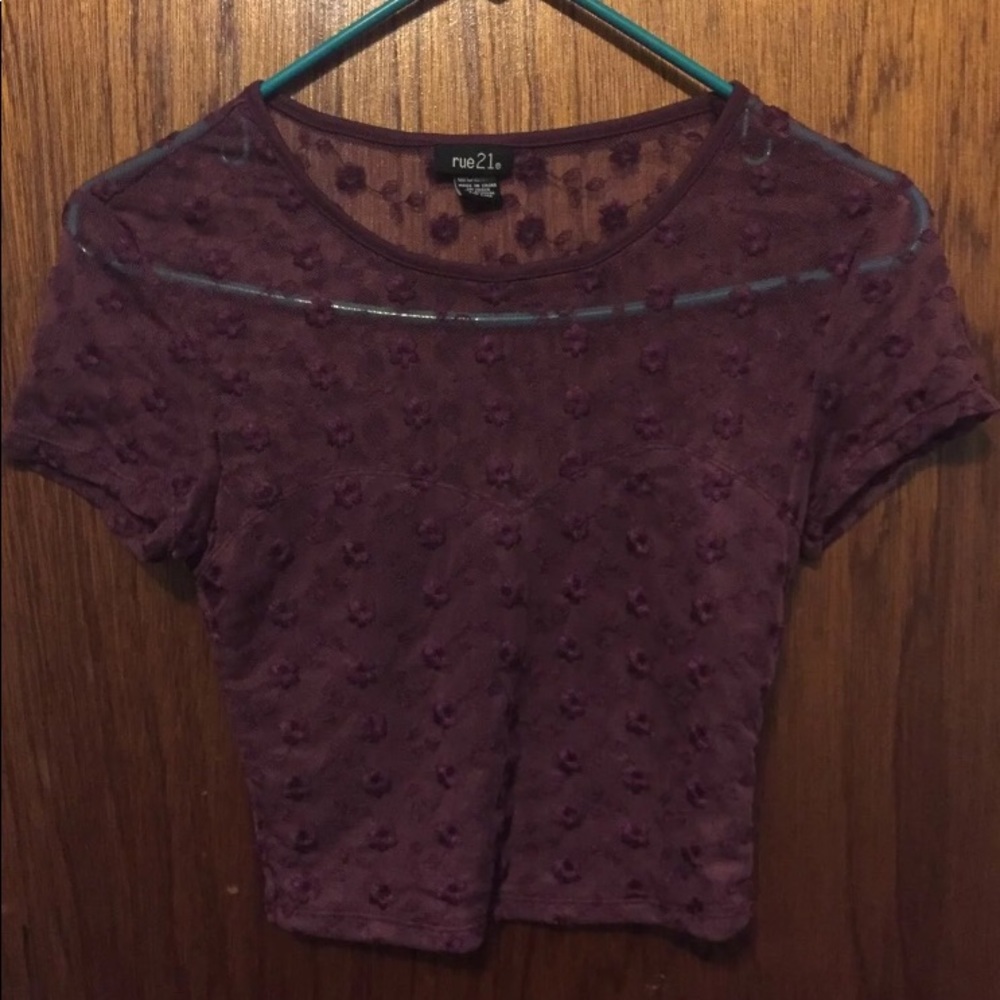 Purple crop top